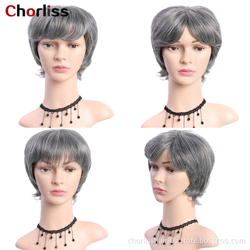 2021 Fashion Prelucked Colorful Heat Resistant Afro Synthetic Wig Short Straight  Premium Synthetic Hair Wigs For Black Women